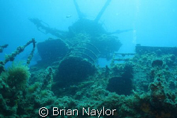 HMAS Swan, looking up at the crows nest by Brian Naylor 